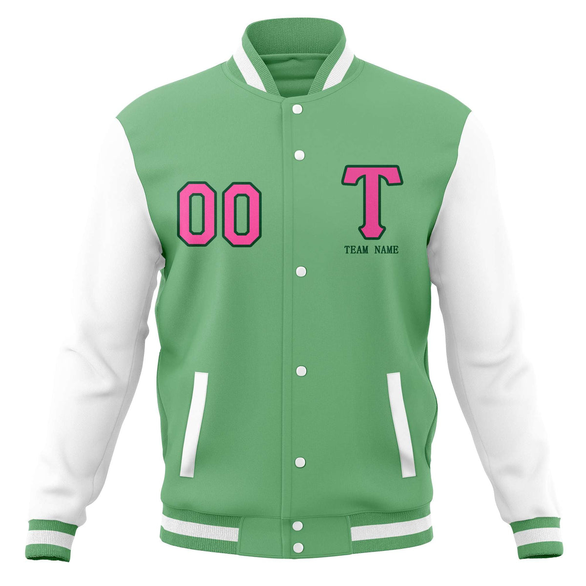 Custom Letterman Varsity Jacket Stitched Full-Snap Baseball Coats