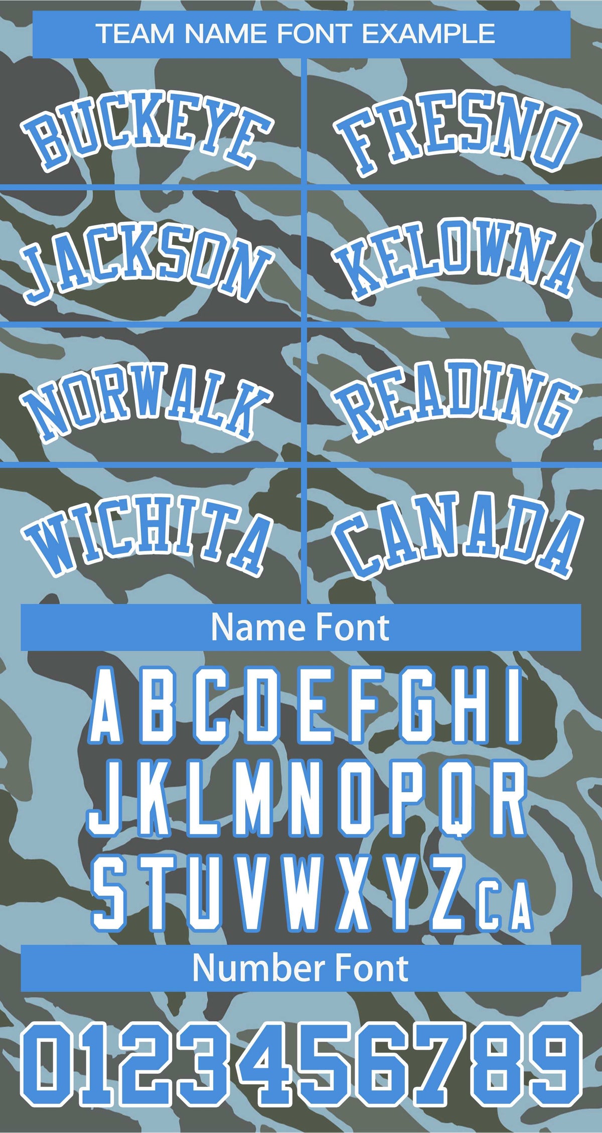 Custom Powder Blue White Camo Varsity Full-Snap Letterman Bomber Jacket