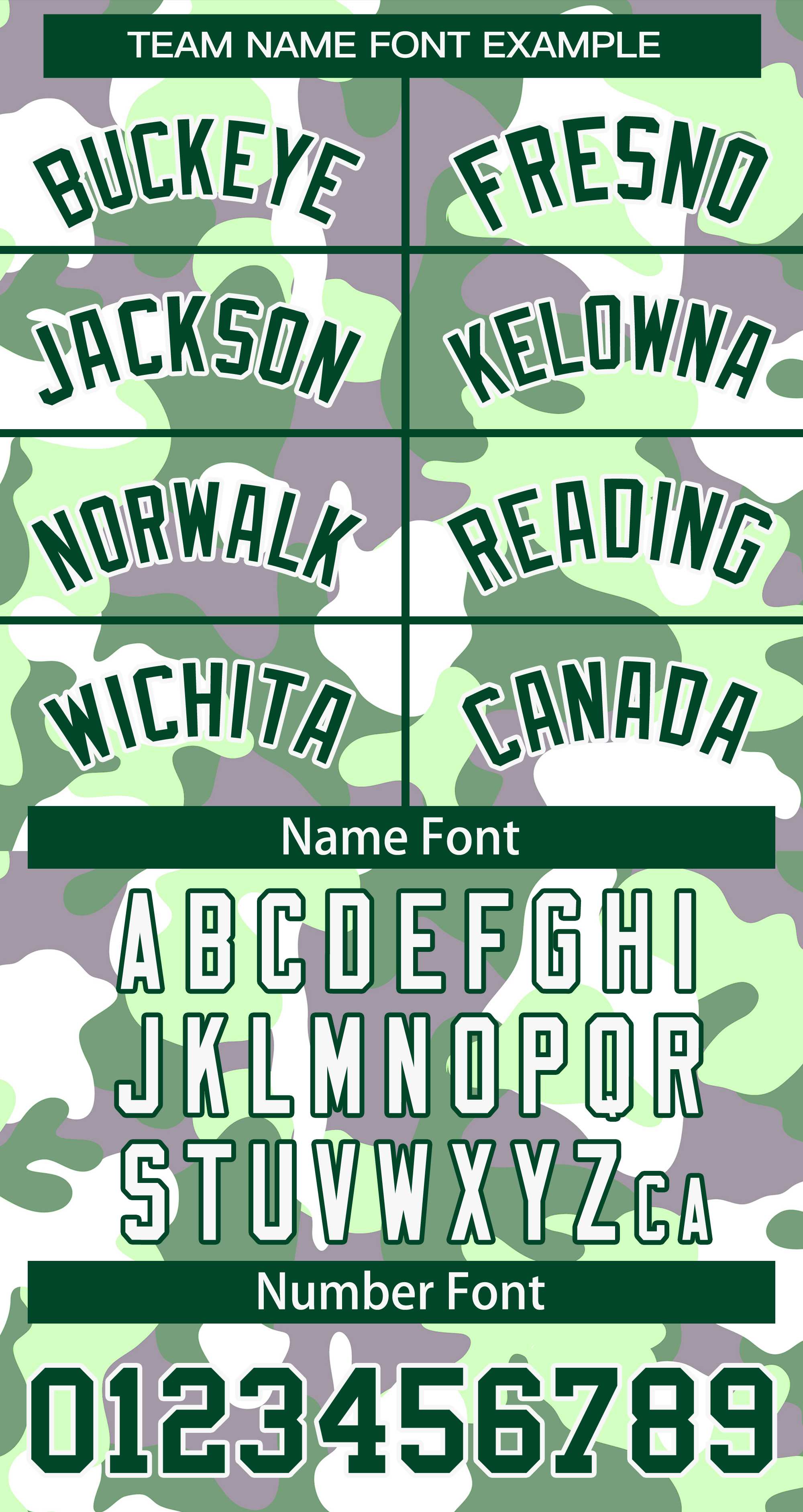 Custom Green White Camo Varsity Full-Snap Letterman Bomber Jacket