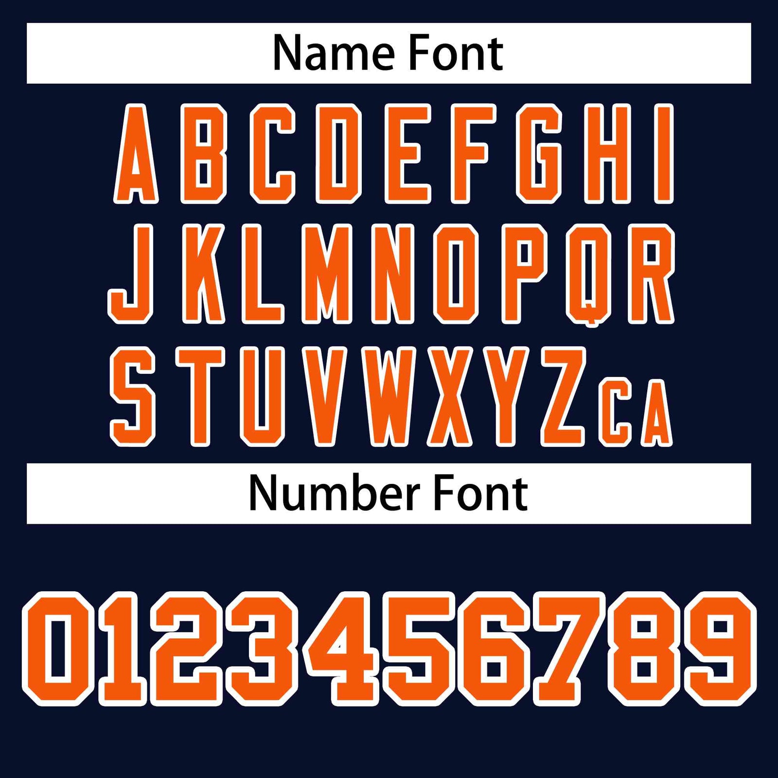 Custom Navy Orange-White Classic Style Varsity Full-Snap Letterman Jacket