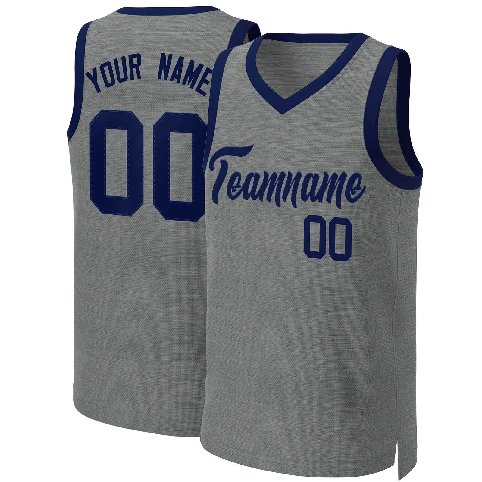 Custom Dark Gray Navy Classic Tops Basketball Jersey