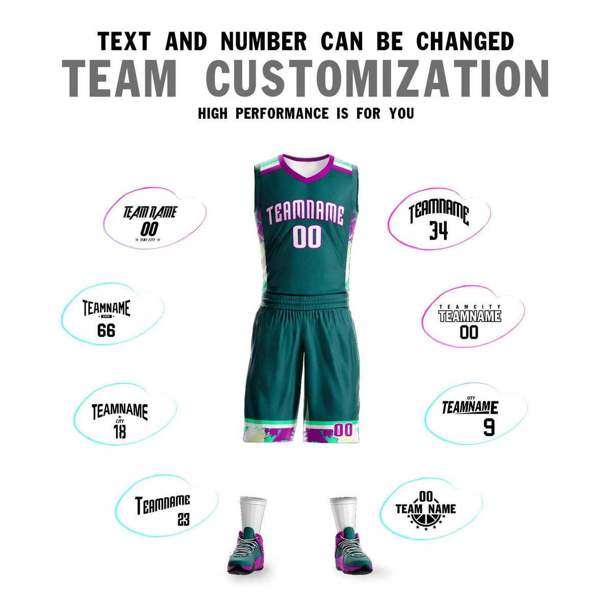 Custom Aqua White Graffiti Pattern Sets Basketball Jersey