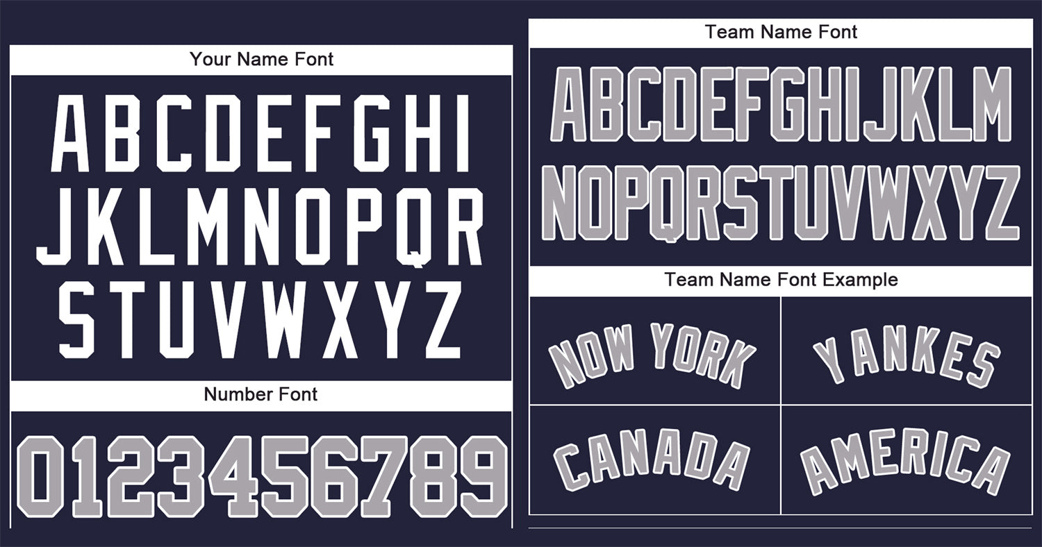 Custom Navy Gray-White Bull Classic Style Authentic Baseball Jersey