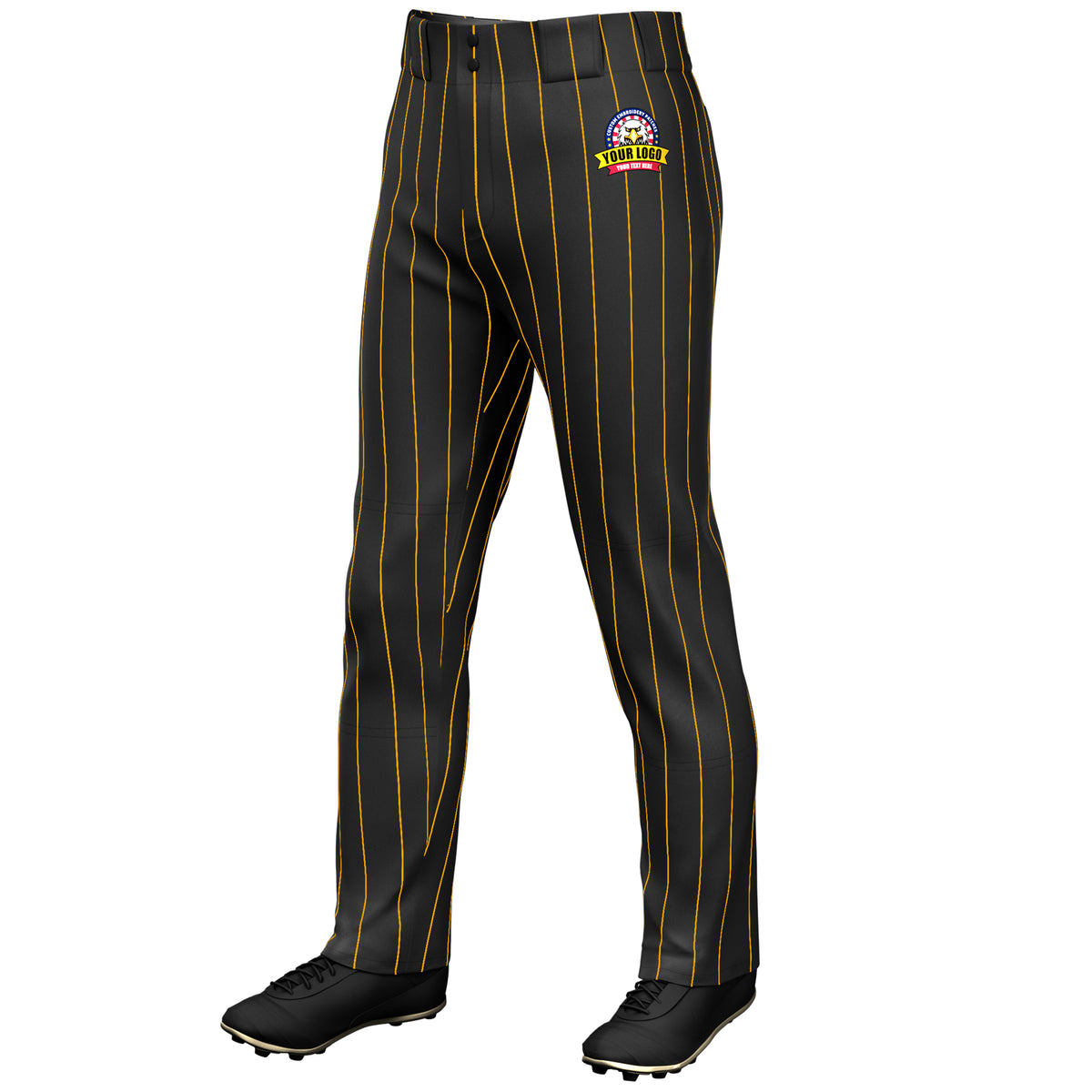 Black Baseball Pants With White Pinstripes
