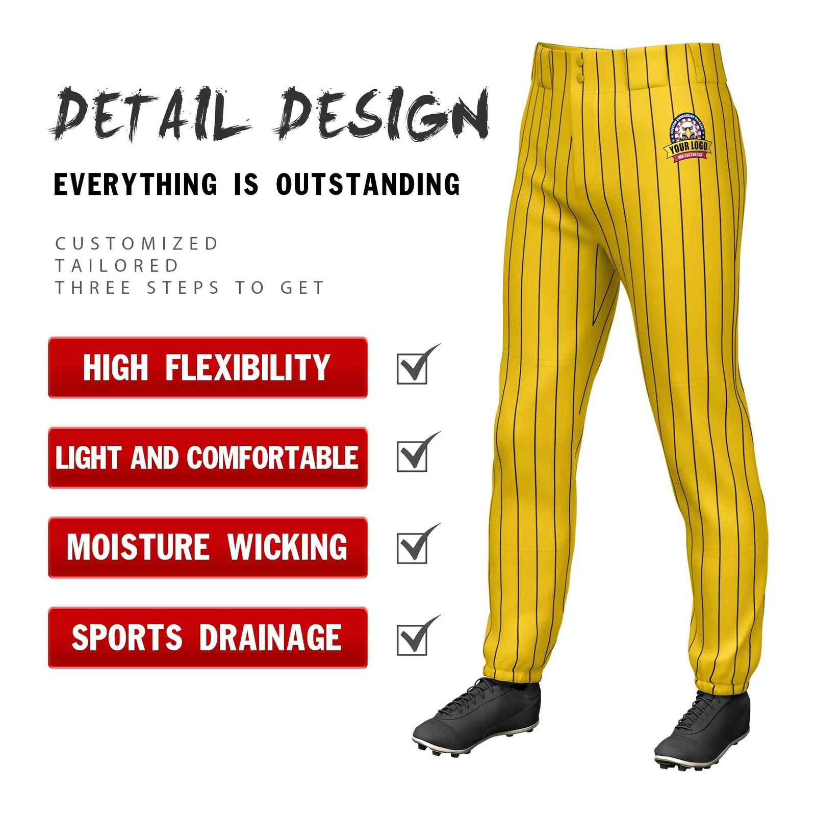 yellow baseball pants