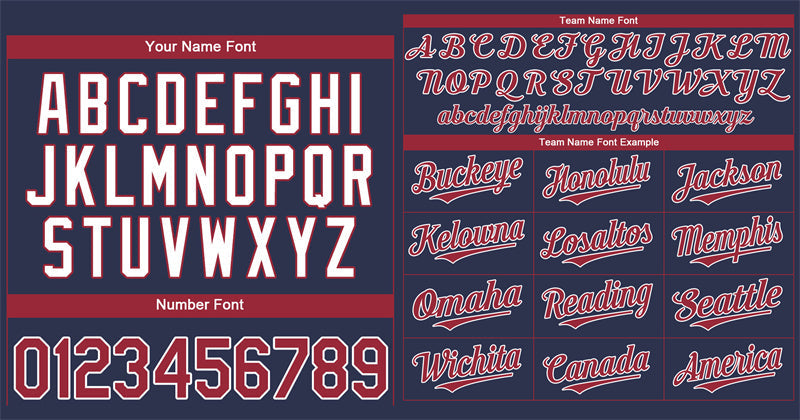 Custom Navy Red-White Classic Style Authentic Baseball Jersey