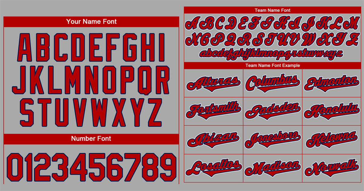 Custom Gray Red-White Classic Style Authentic Baseball Jersey