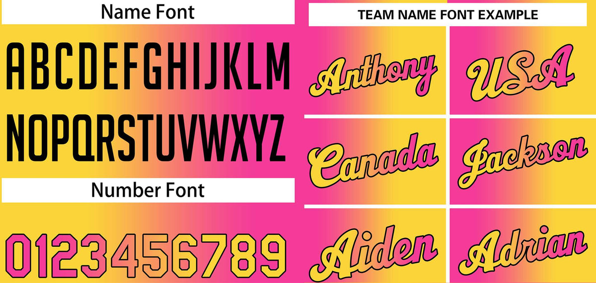 Custom Pink Yellow Black-Yellow Gradient Fashion Tops Tilted Basketball Jersey