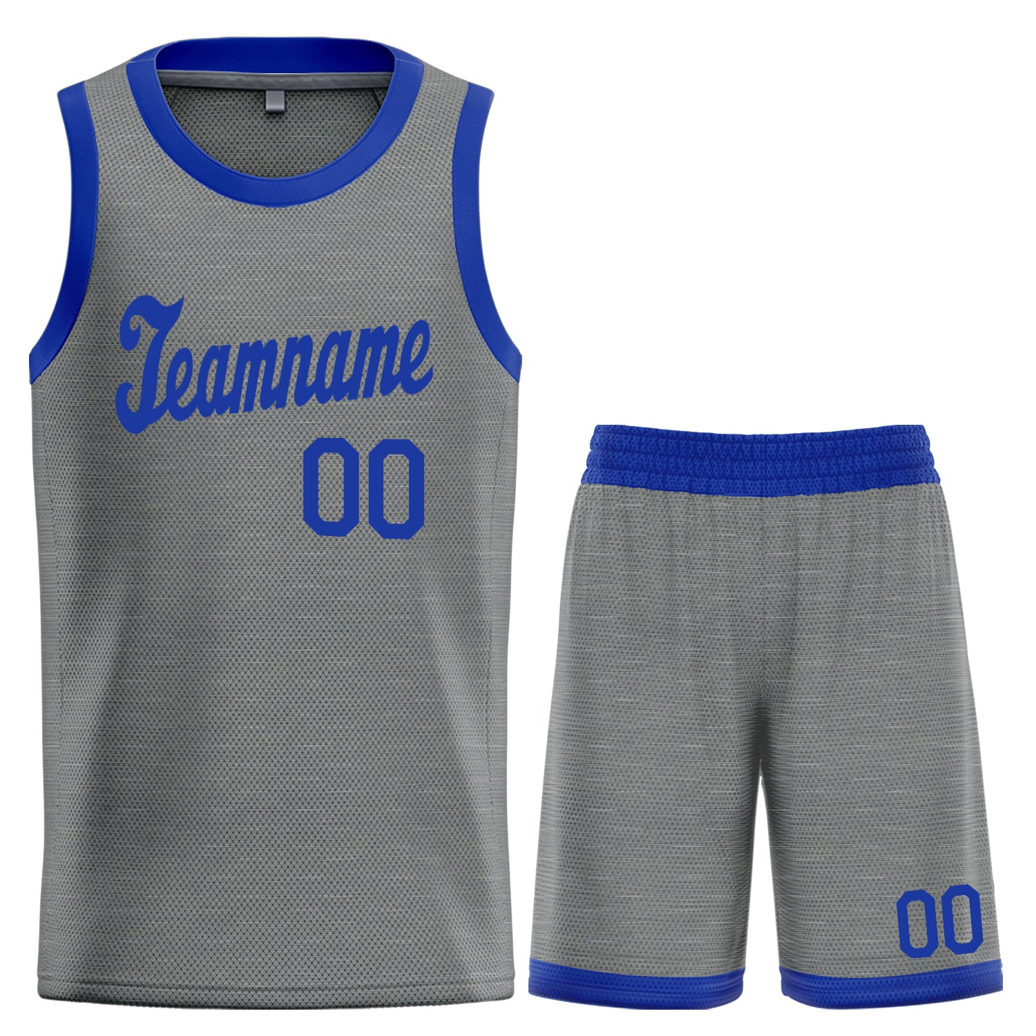 Custom Gray Royal Classic Sets Basketball Jersey