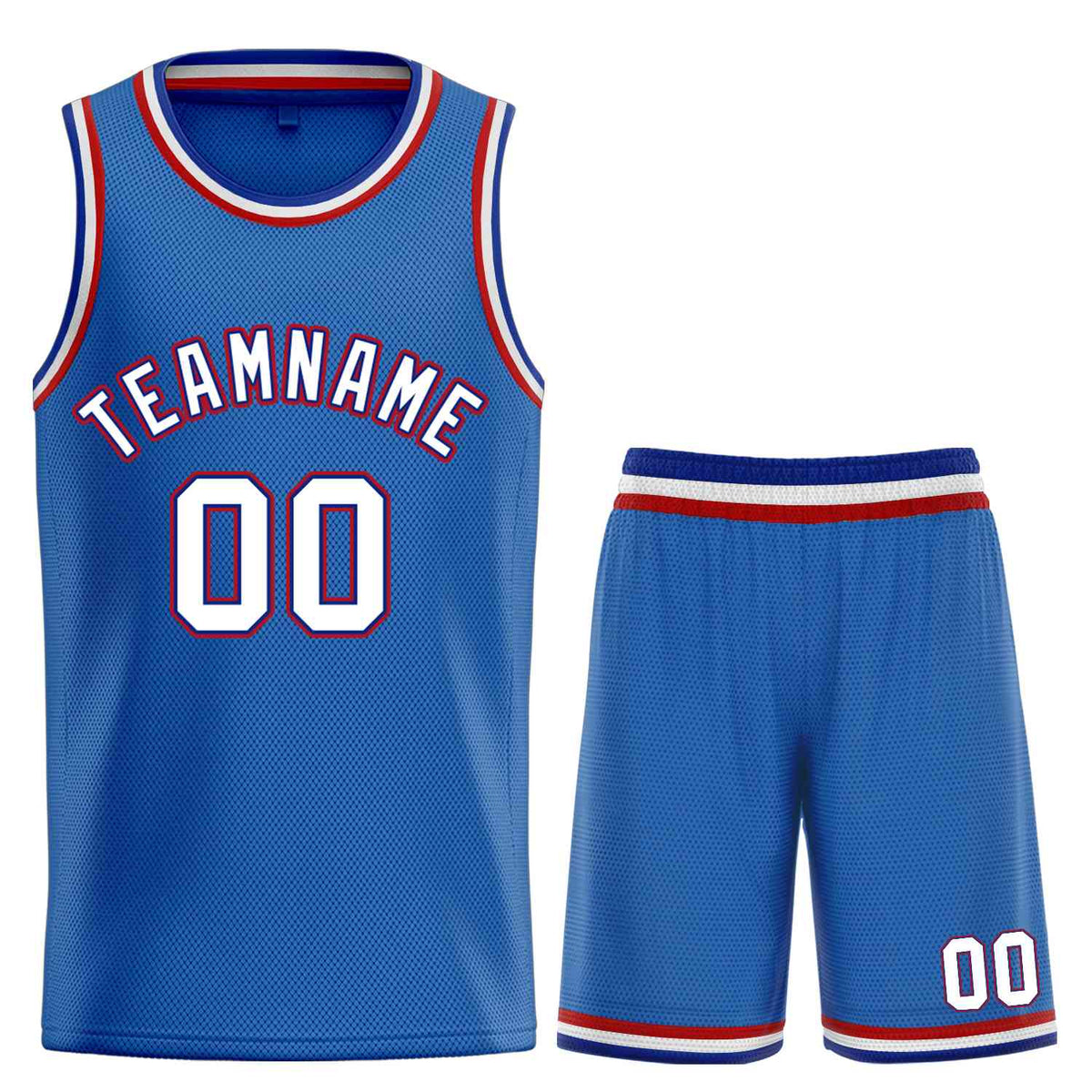 Custom Blue Royal-White Bull Classic Sets Curved Basketball Jersey