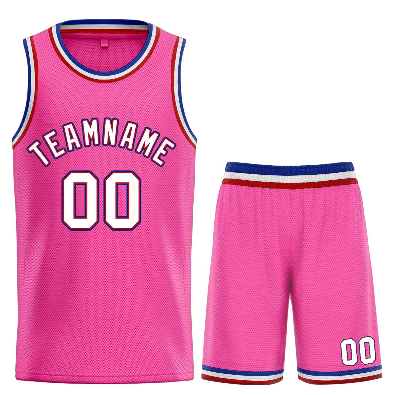 Custom Pink White-Maroon Classic Sets Bull Basketball Jersey