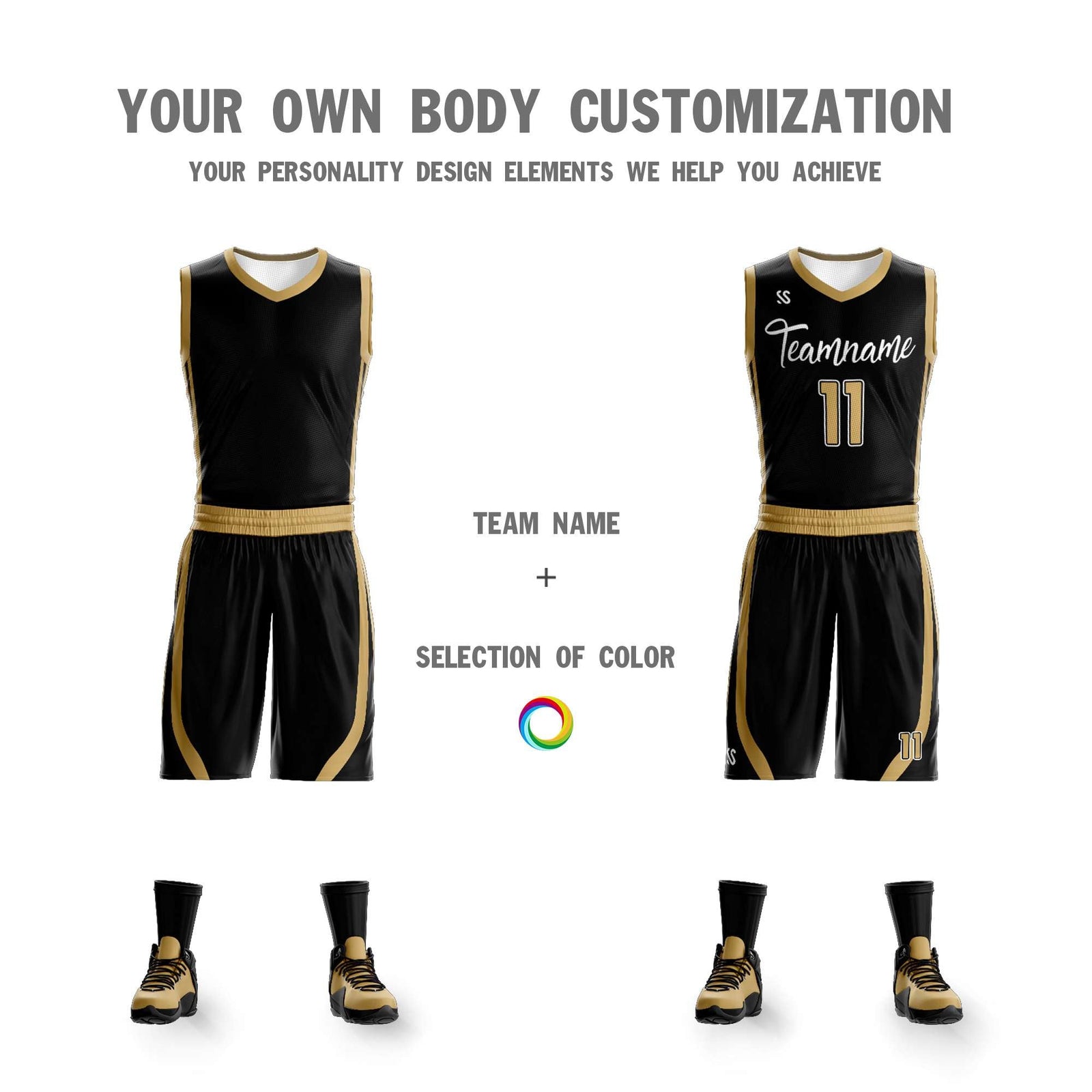 Custom Black White Double Side Sets Design Sportswear Basketball Jersey