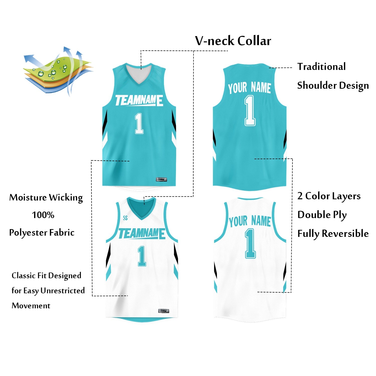reversible basketball tank