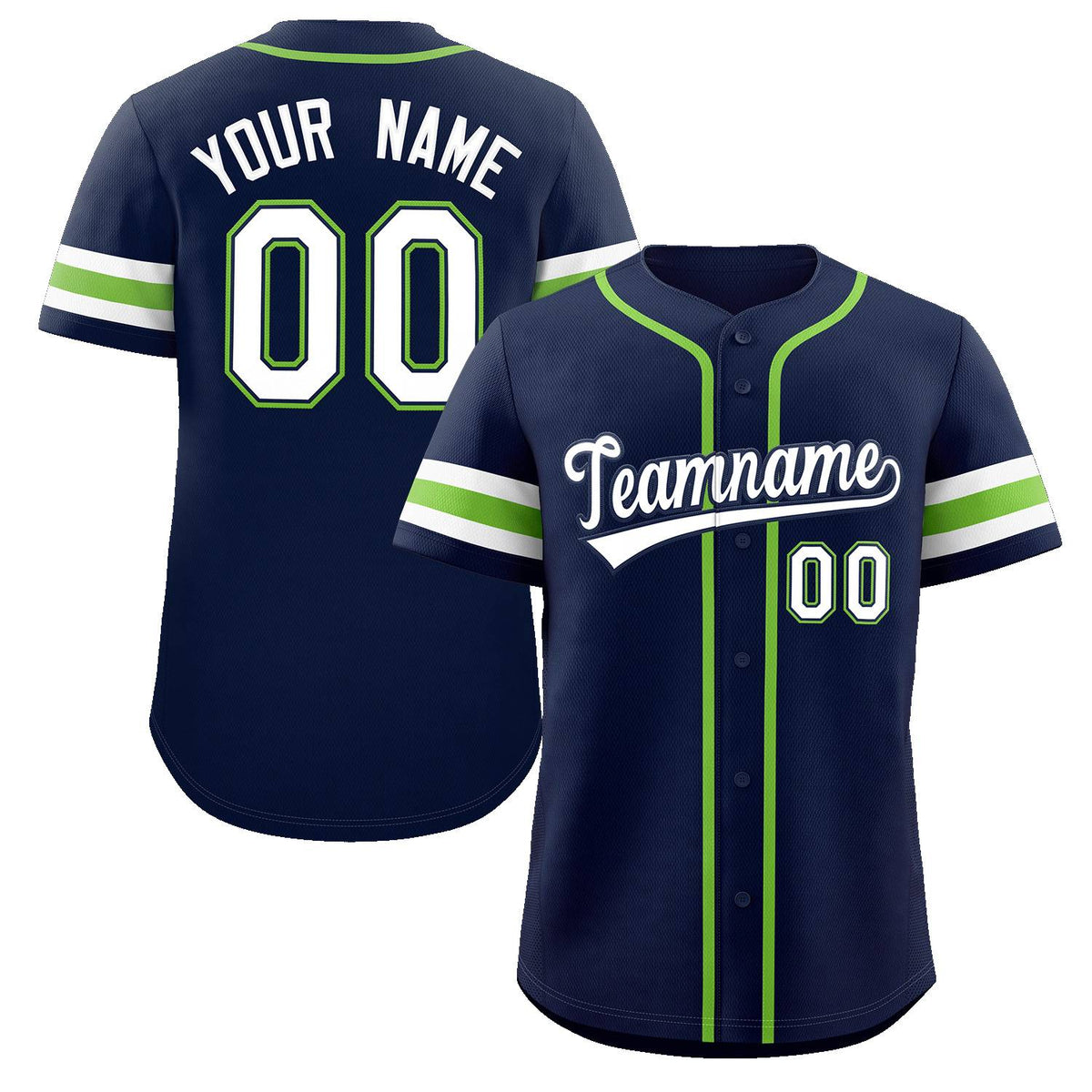 Custom Navy White Classic Style Authentic Baseball Jersey