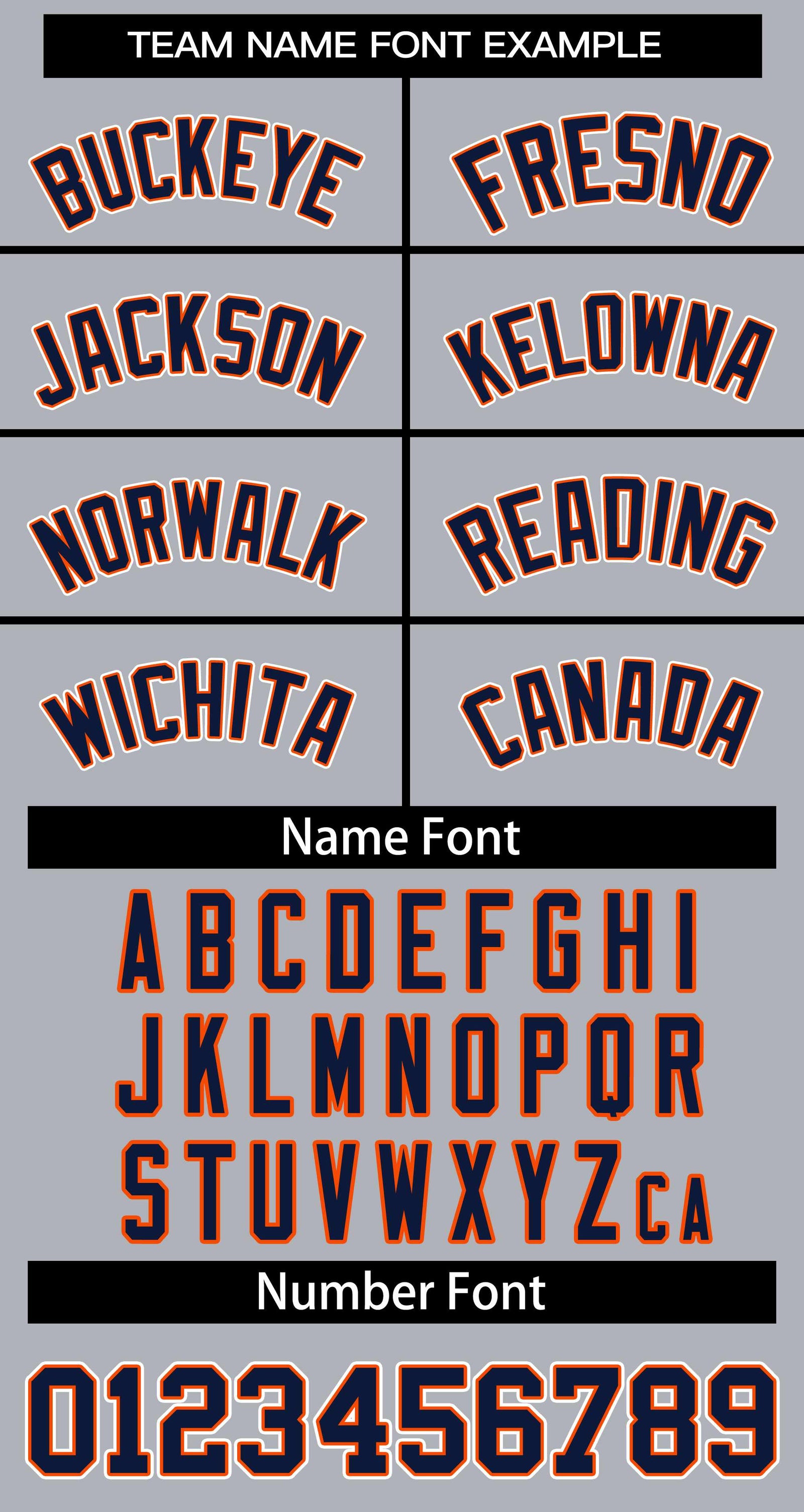Custom Gray Navy Orange Classic Style Baseball Jersey for Women