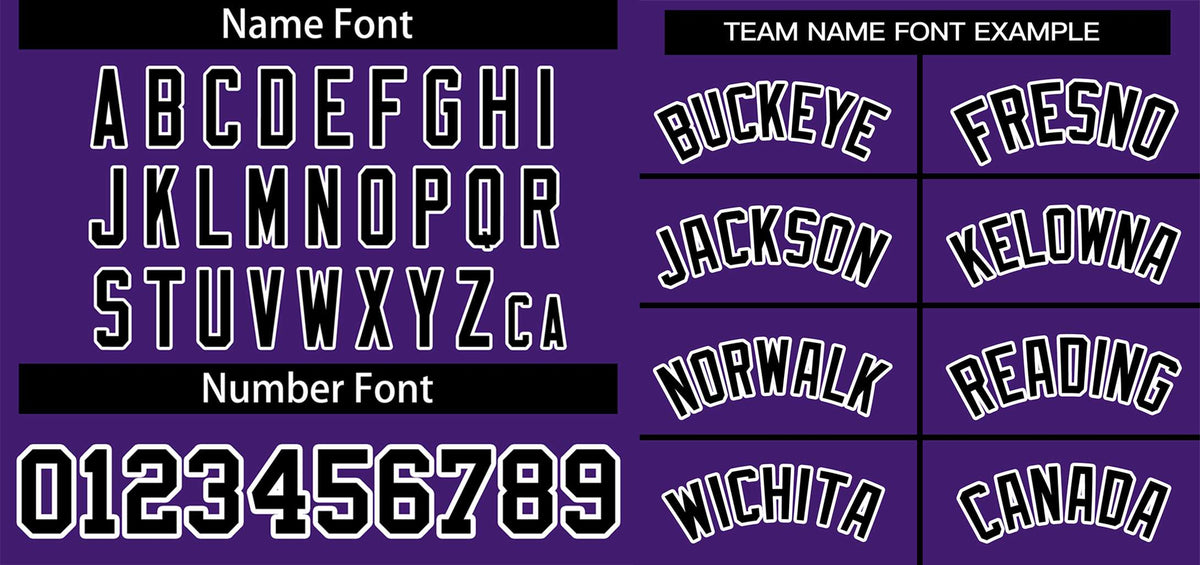 Custom Purple Black-White Classic Style Authentic Two-Button Softball Jersey