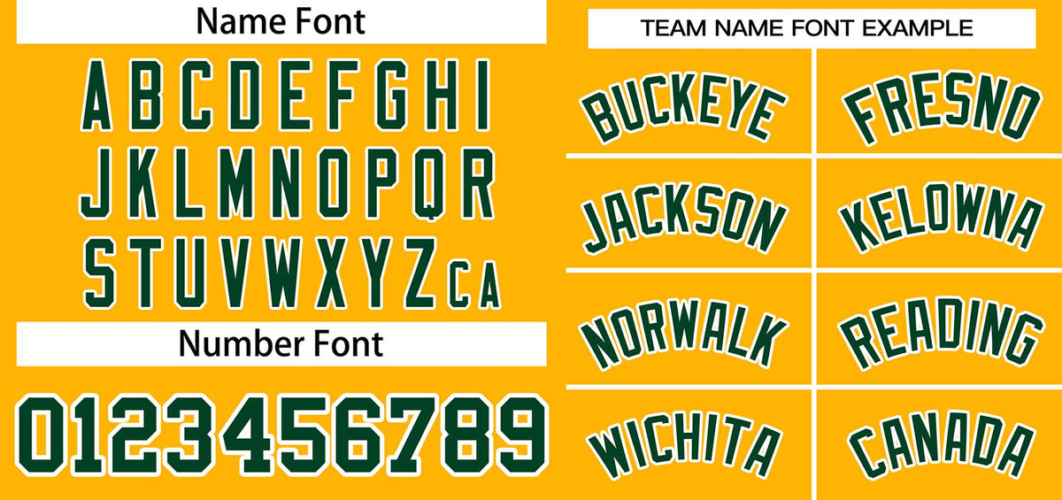 Custom Gold Kelly Green-White Classic Style Authentic Two-Button Softball Jersey