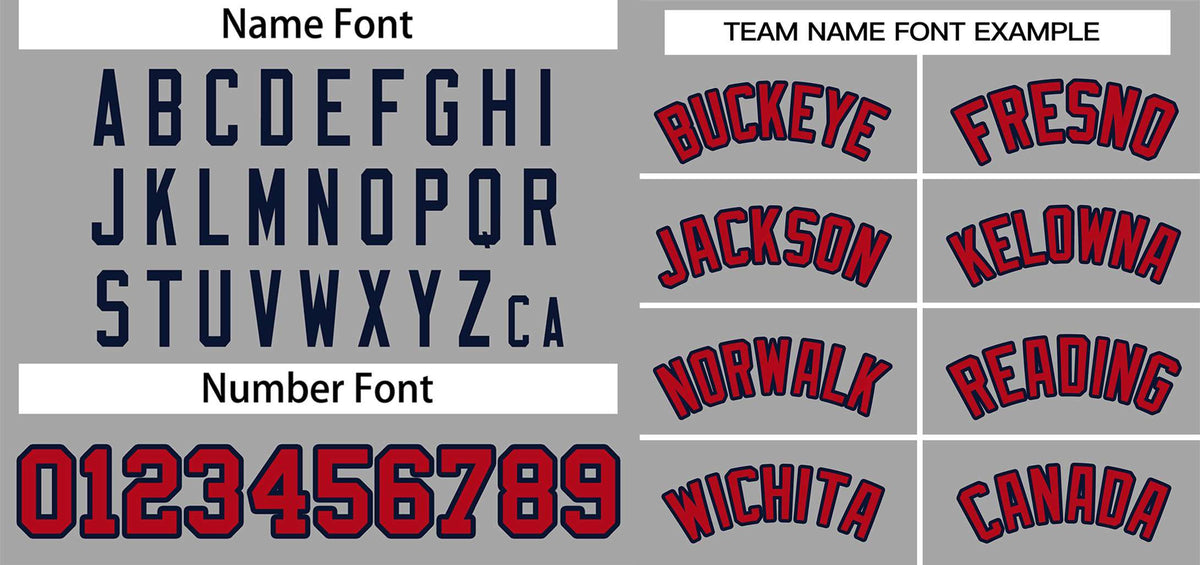 Custom Gray Red-Navy Classic Style Authentic Two-Button Softball Jersey