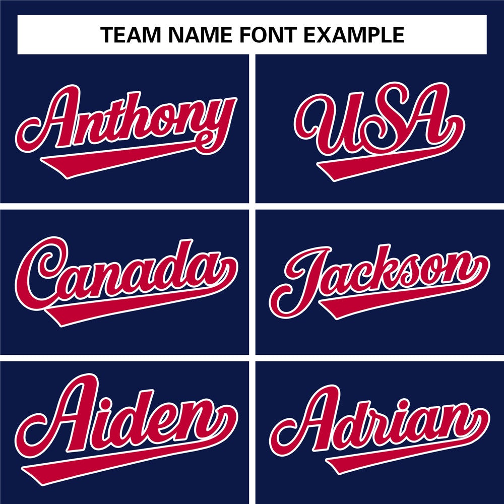 Custom Navy Red-White Classic Style Sweatshirt Fashion Hoodie Uniform