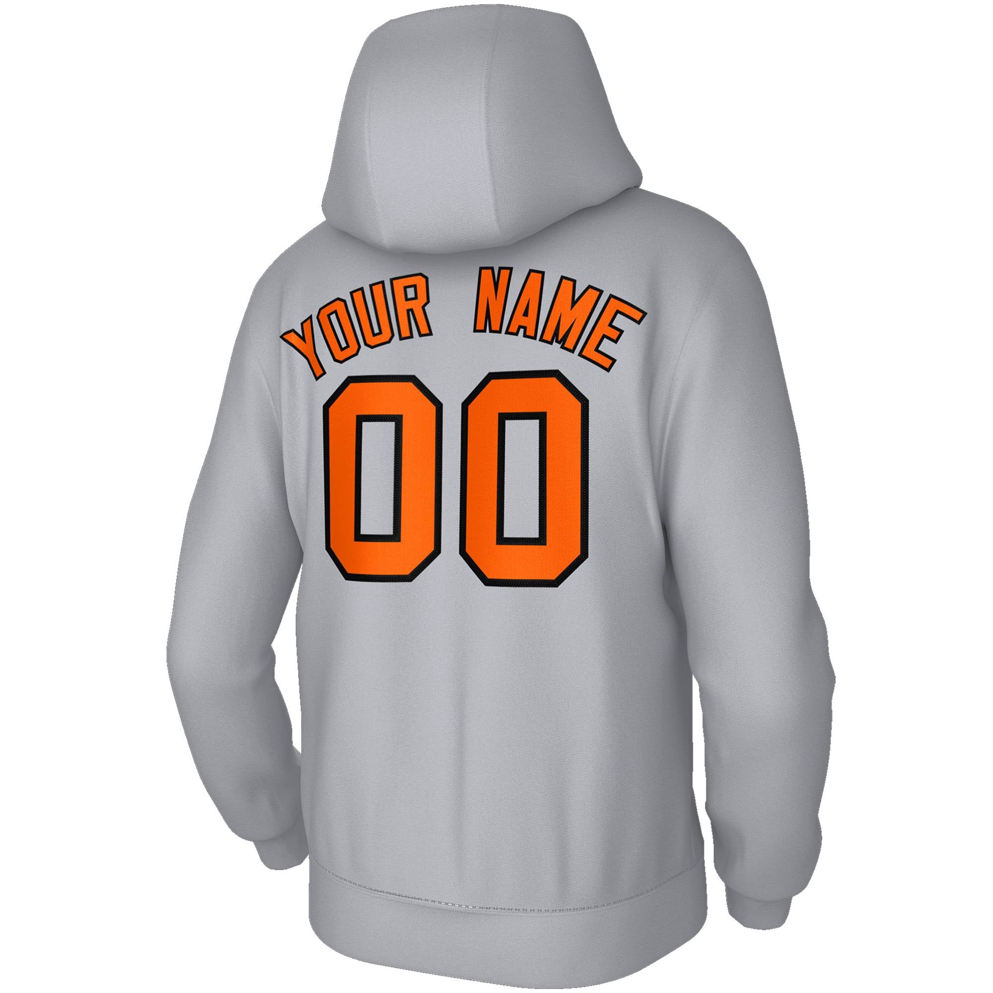 Custom Classic Style Hoodie Gray Athletic Pullover Sweatshirt