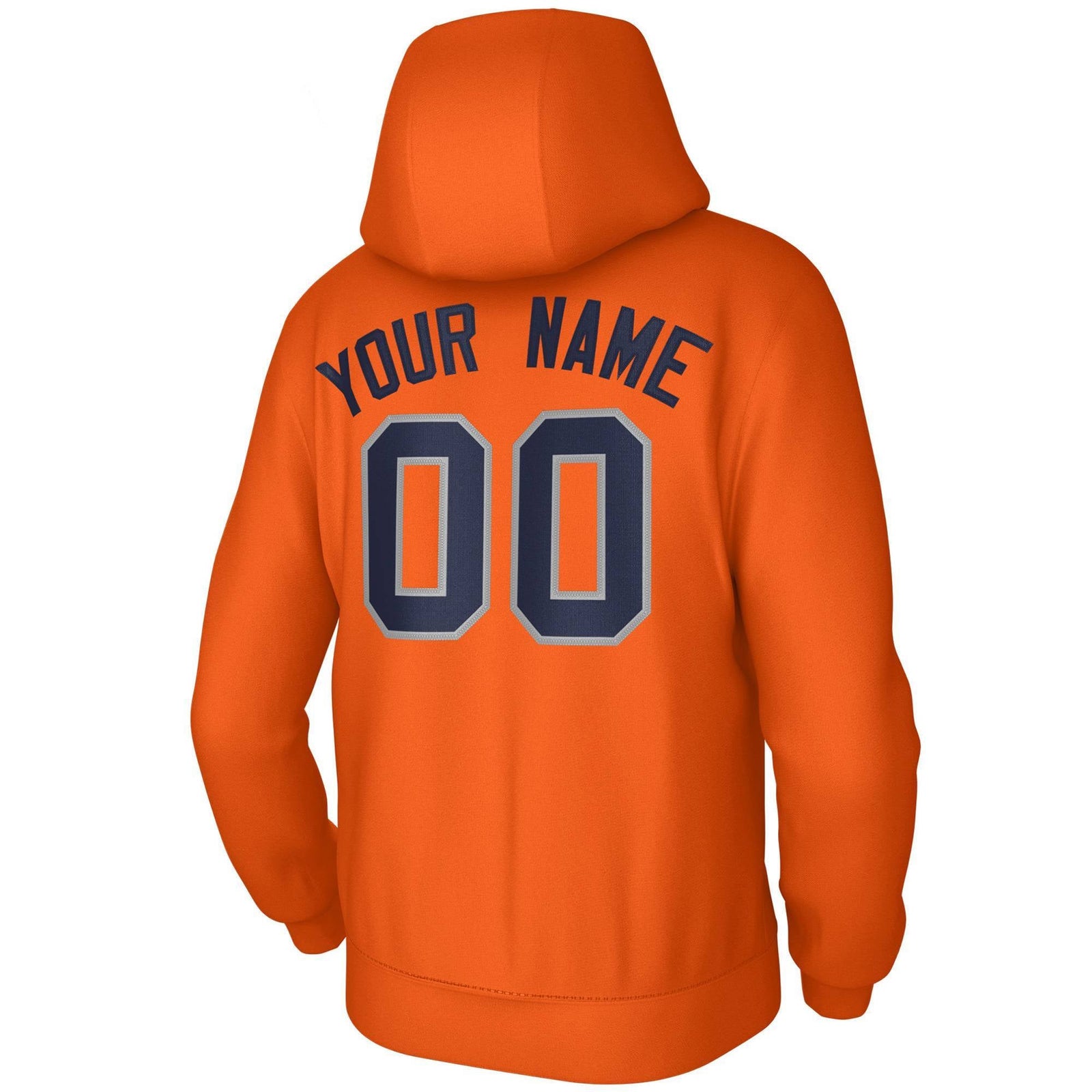 Custom Orange Navy-Gray Classic Style Training Uniform Pullover Hoodie
