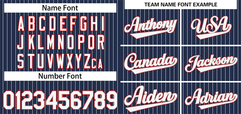 Custom Navy White-Red Stripe Fashion Authentic Baseball Jersey