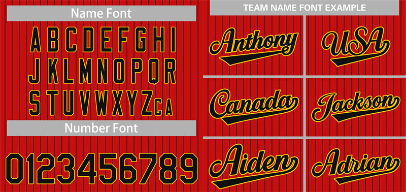 Custom Red Black-Yellow Stripe Fashion Authentic Baseball Jersey