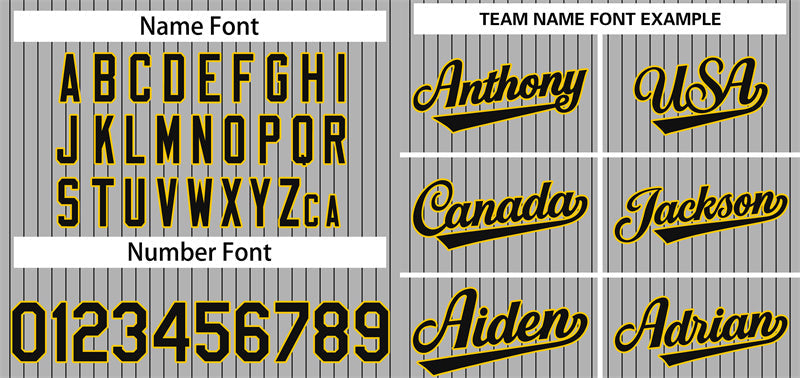 Custom Gray Black-Gold Stripe Fashion Authentic Baseball Jersey