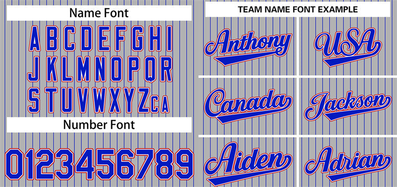 Custom Gray Royal-Red Stripe Fashion Authentic Baseball Jersey