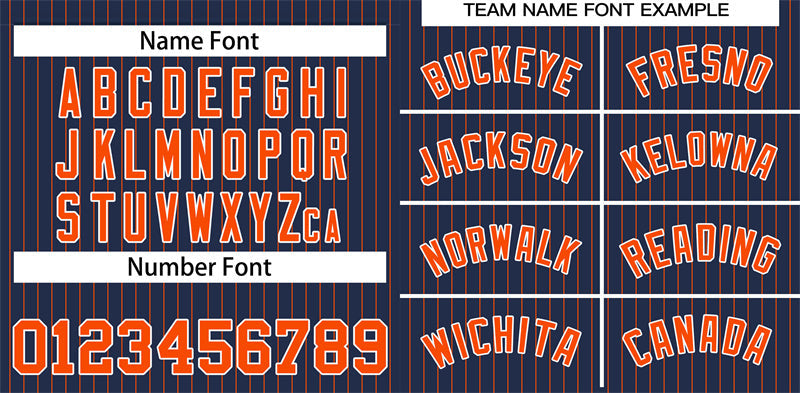 Custom Navy Orange-White Stripe Fashion Authentic Baseball Jersey