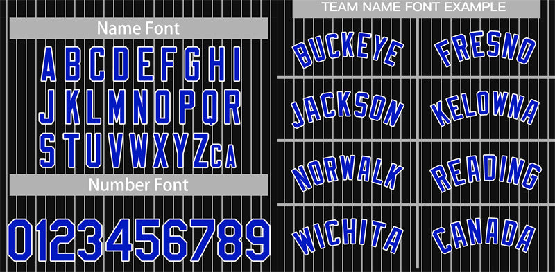 Custom Black Royal-White Stripe Fashion Authentic Baseball Jersey