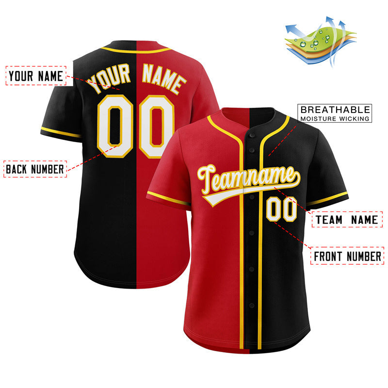  Red And Yellow Baseball Jersey