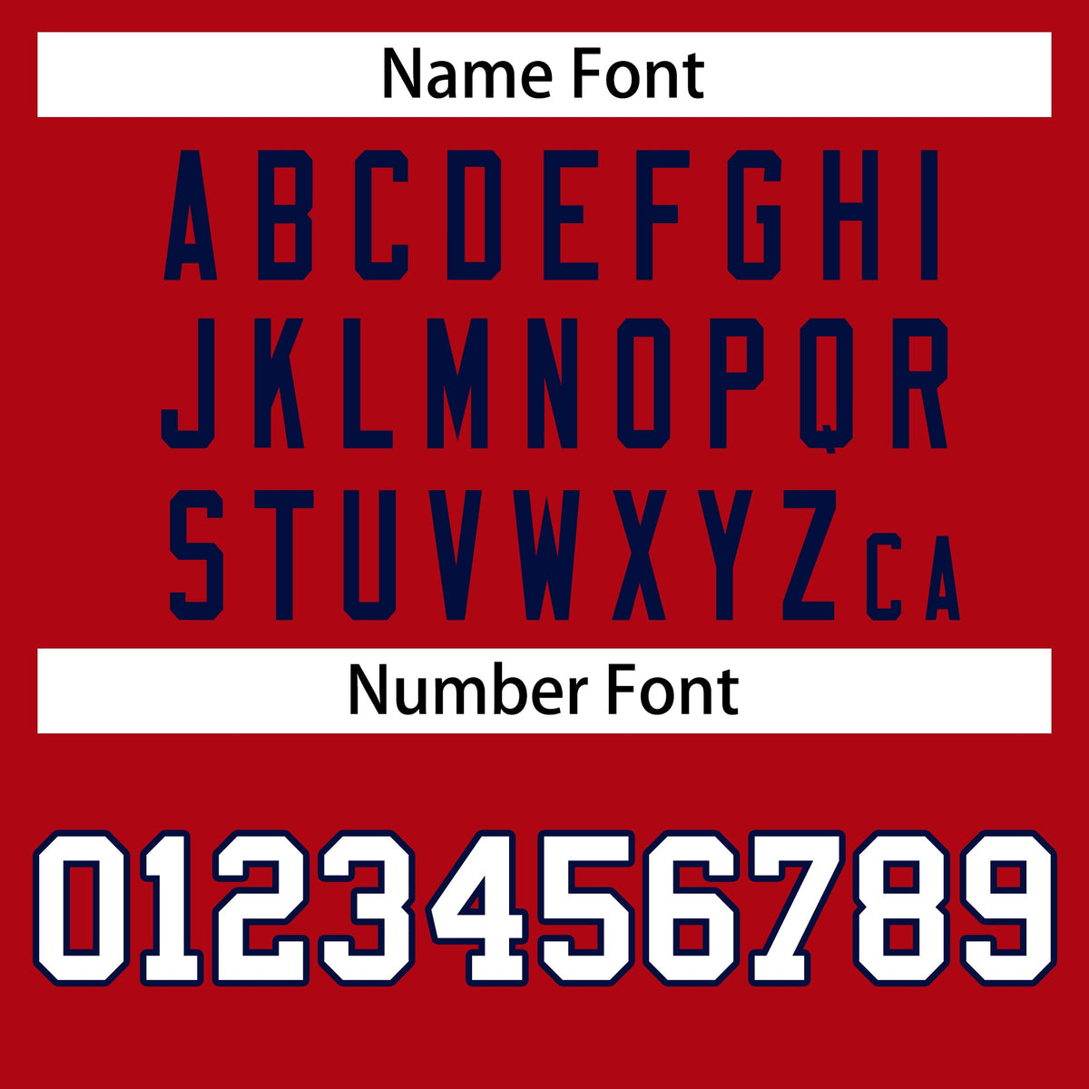 custom red &amp; navy varsity full-snap baseball warm up jackets name and number font