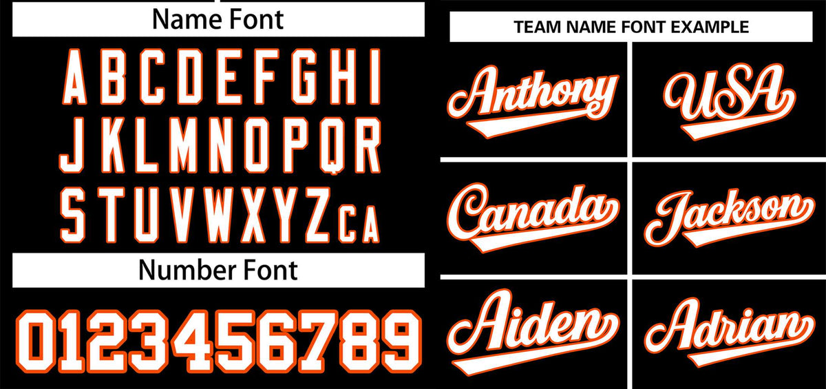 Custom Black White-Orange Classic Style Authentic Two-Button Softball Jersey