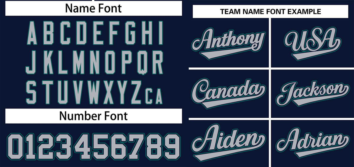 Custom Navy Gray-Aqua Classic Style Authentic Two-Button Softball Jersey