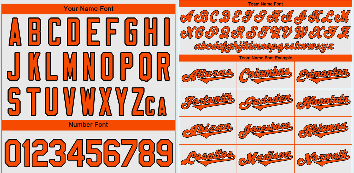 Custom White Orange-Black Classic Style Authentic Baseball Jersey