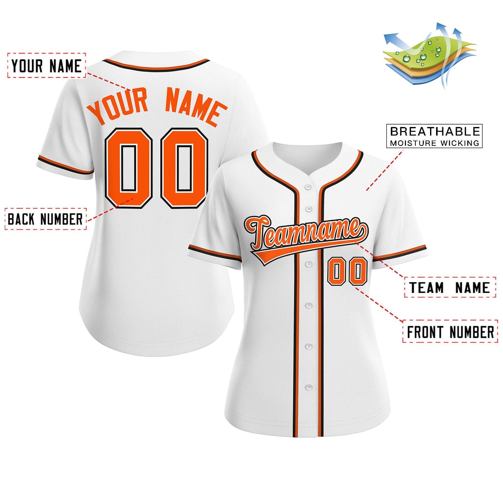 Blank White Baseball Jersey