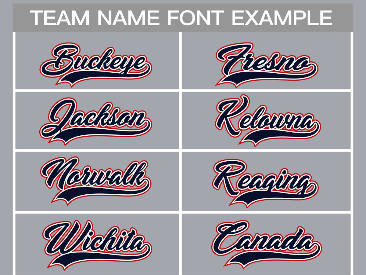 Custom Gray Navy White-Red Classic Style Hockey Jersey