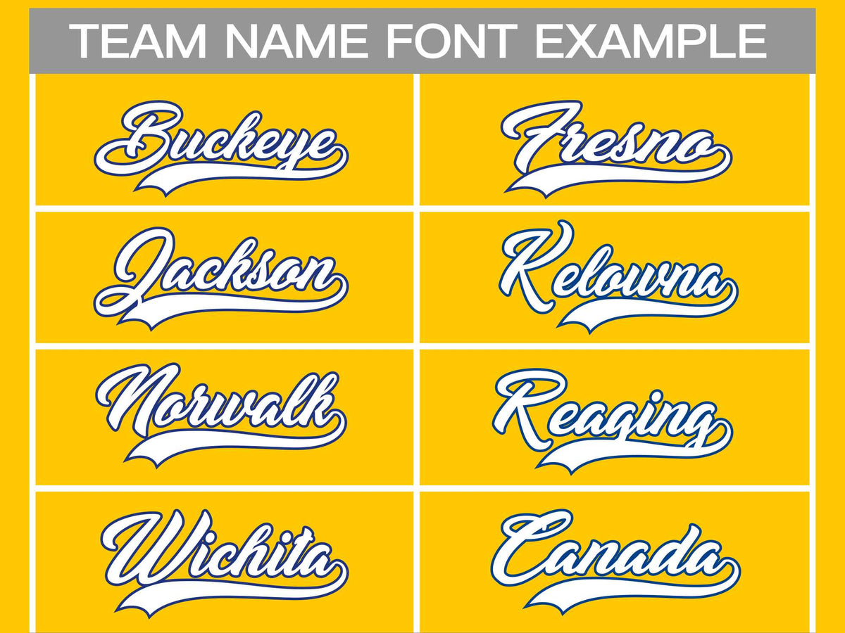 Custom Gold White-Royal Classic Style Hockey Jersey