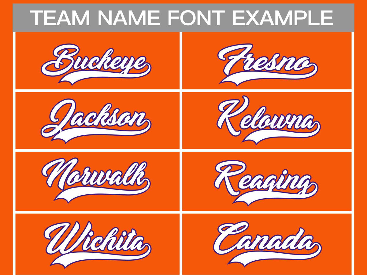 Custom Orange White-Purple Classic Style Hockey Jersey