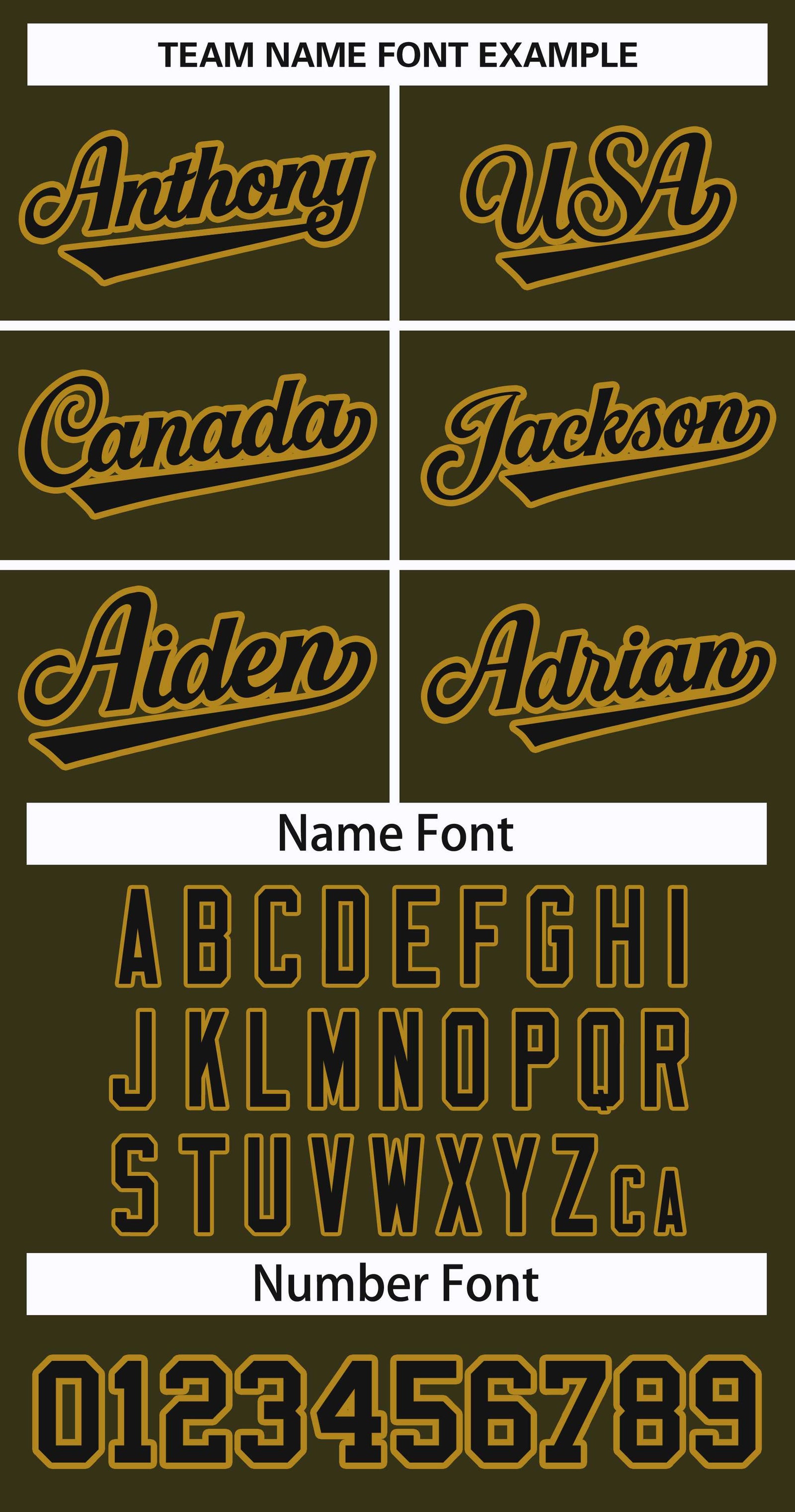 Custom Olive Black-Old Gold Classic Style Hockey Jersey