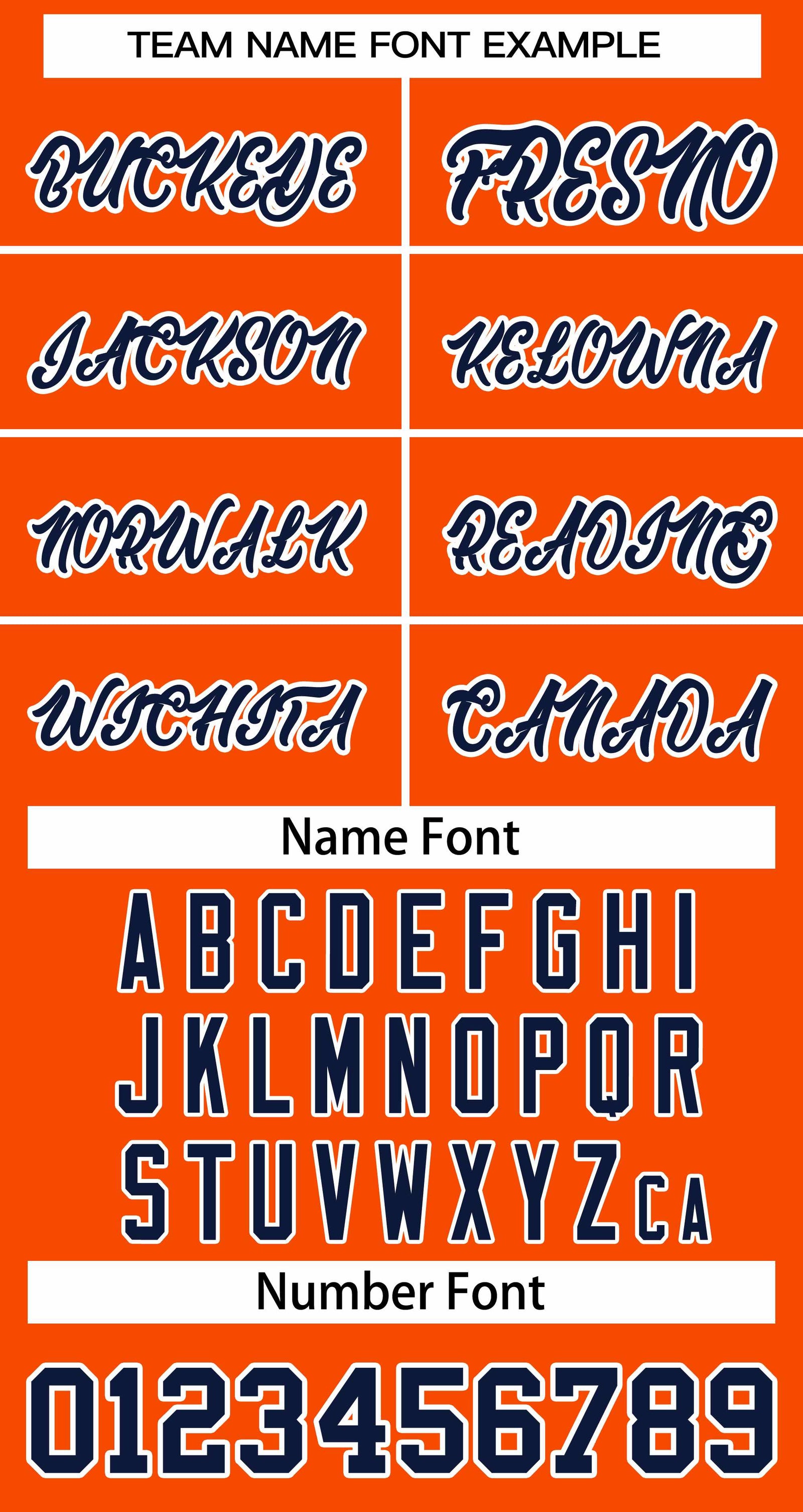 Custom Orange Navy White Classic Style Baseball Jersey for Women