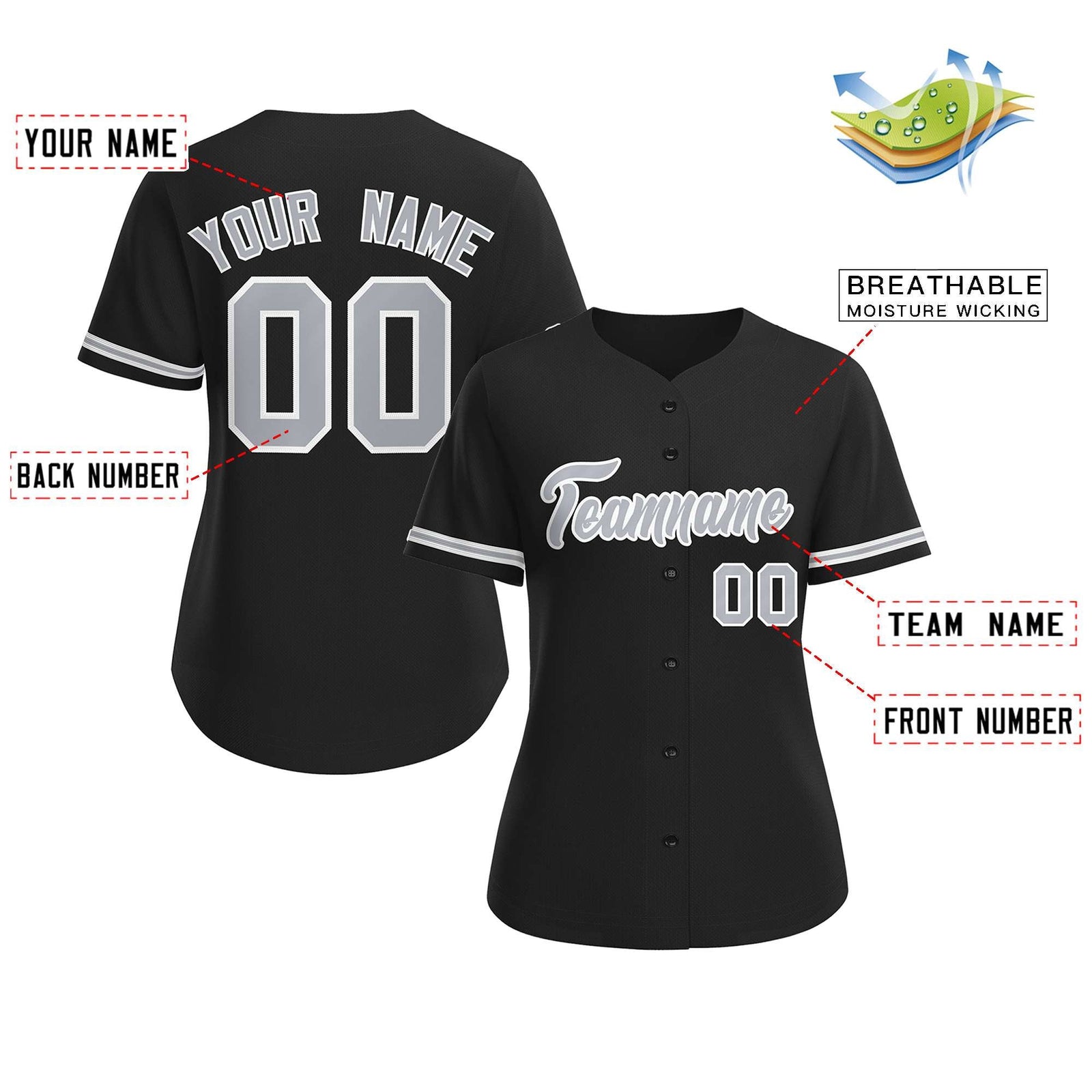 Black And White Baseball Jersey