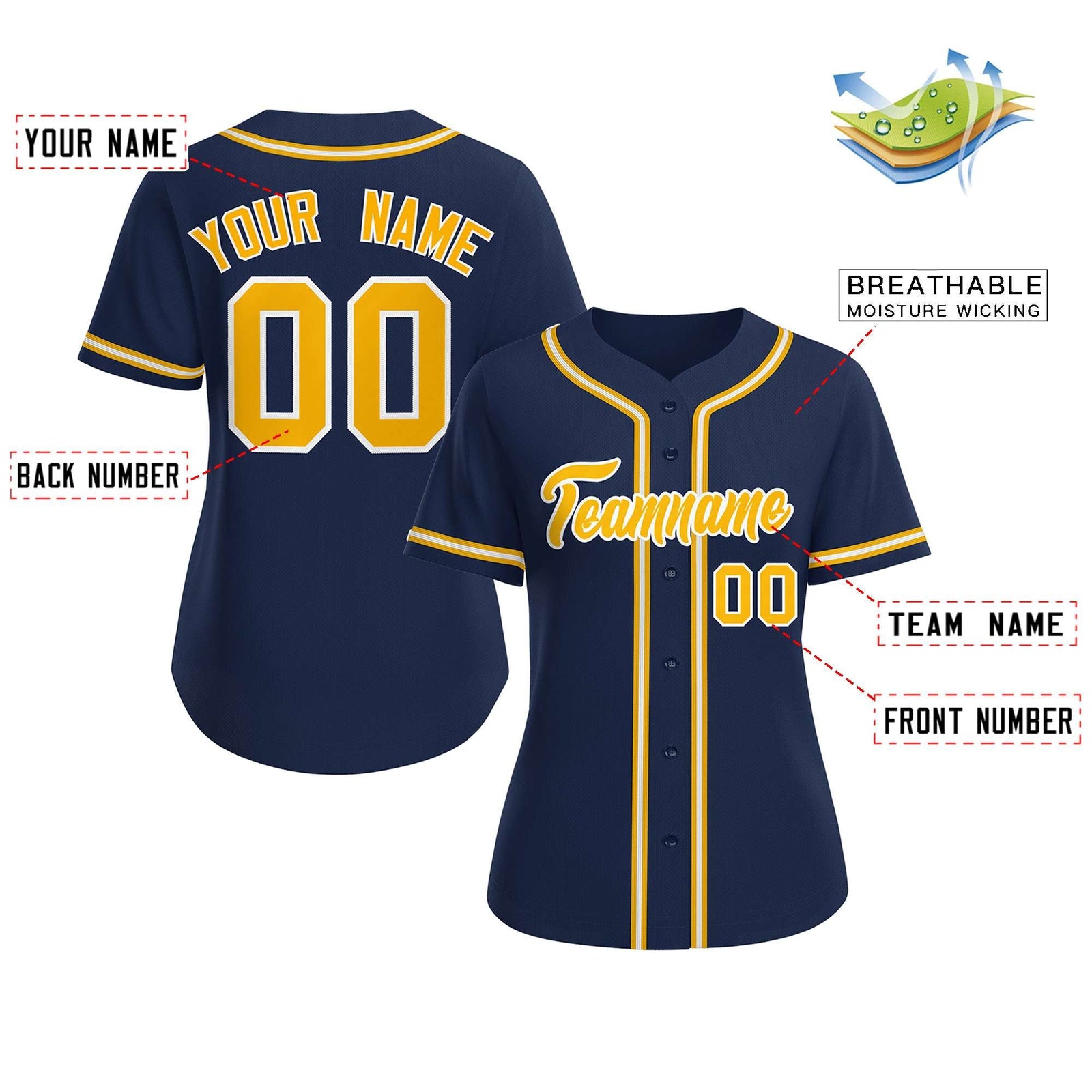 Navy Baseball Jersey