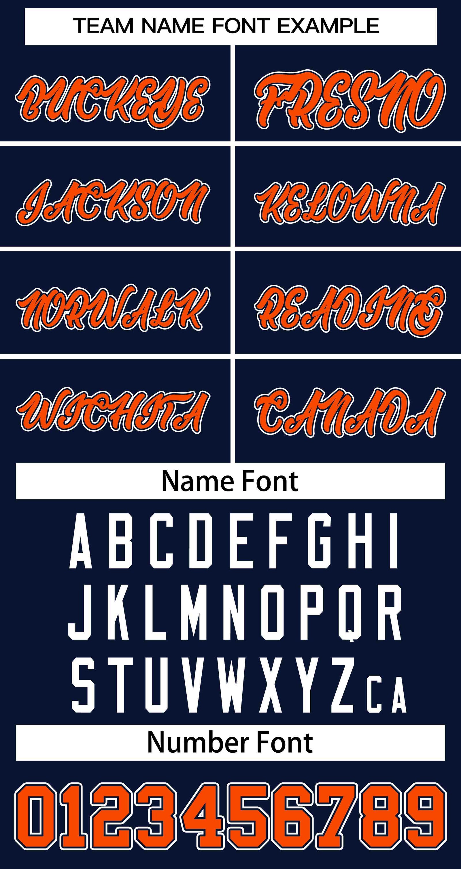 Custom Navy Orange-Navy Classic Style Authentic Two-Button Softball Jersey