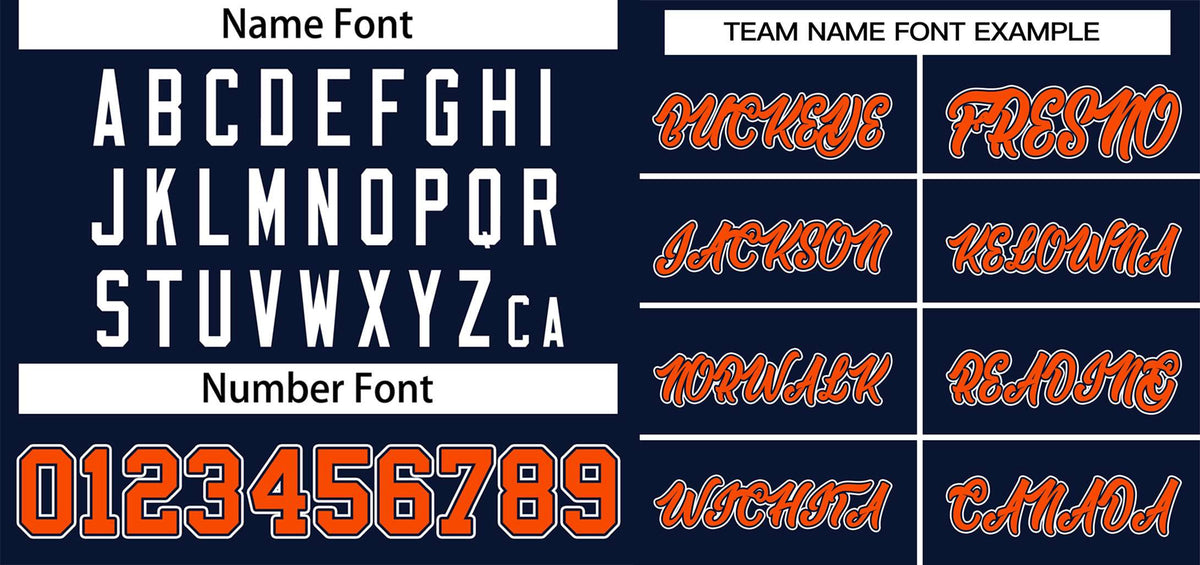 Custom Navy Orange-White Classic Style Authentic Two-Button Softball Jersey