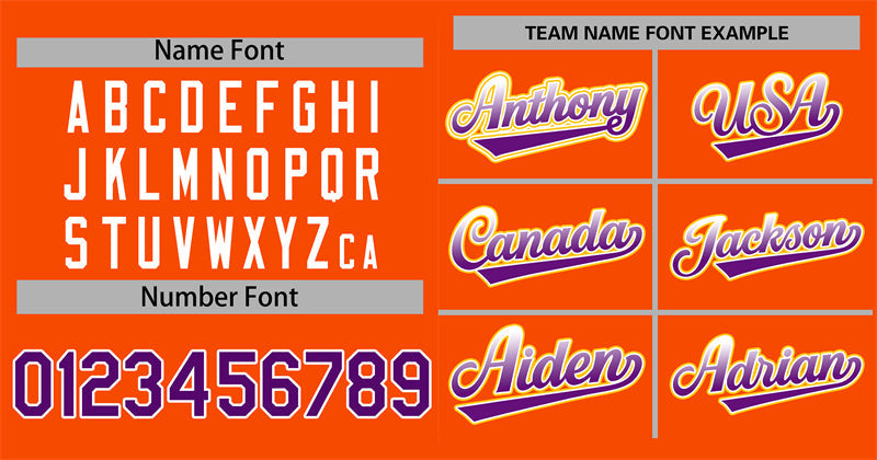 Custom Orange Purple-Yellow Raglan Sleeves Authentic Baseball Jersey