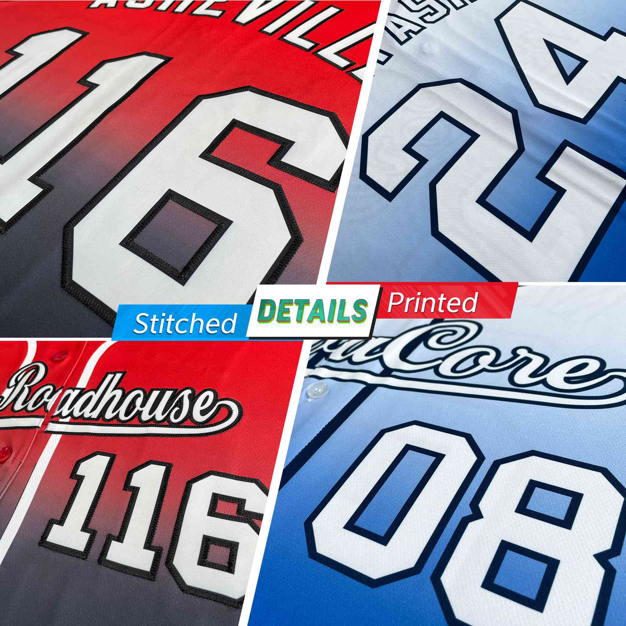 Custom Light Blue Navy Navy-Light Blue Gradient Fashion Authentic Two-Button Softball Jersey