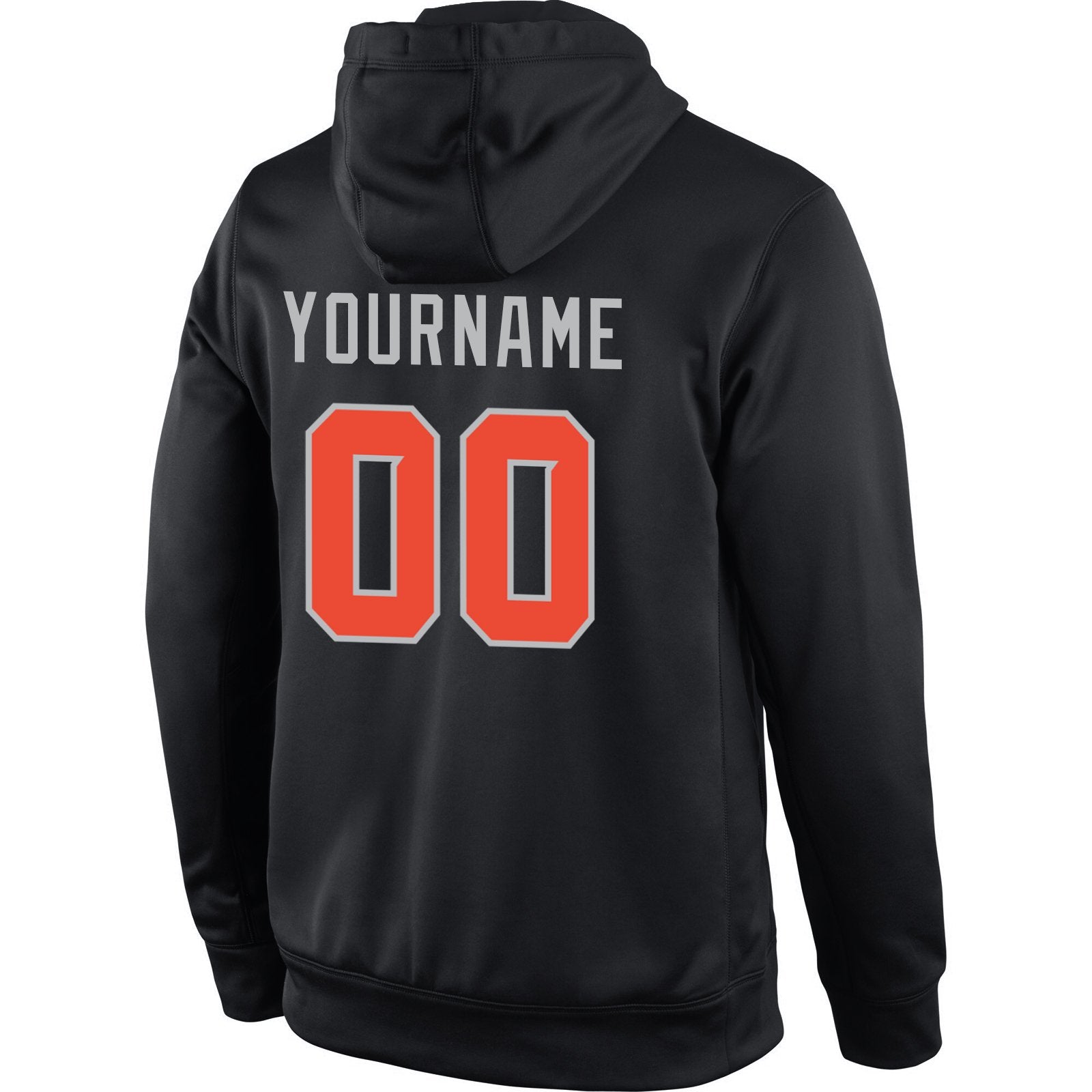 Custom Black Orange-Gray Classic Style Uniform Pullover Fashion Hoodie