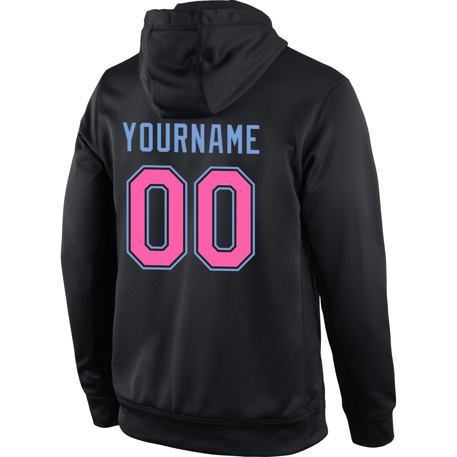 Custom Black Pink-Light Blue Classic Style Uniform Pullover Fashion Hoodie